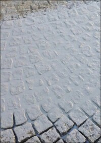 Hochwassersicher verlegter Pflastersteinbelag in Bad Schandau