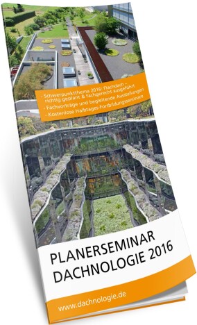 Planerseminar „Dachnologie“ 2016“ mit Derbigum, Franken Systems, Jackon Insulation, Optigrün und Sita