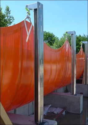 Temporärer Hochwasserschutz leicht gemacht dank textiler Membranen