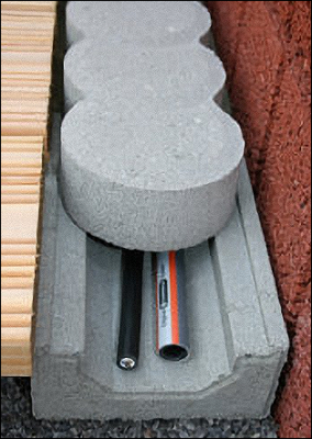 Kabel-Schlauch-Kanal aus Beton für mehr Sicherheit und Ordnung im Garten