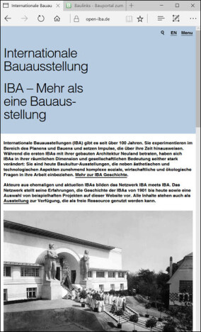 Online: Alles Wissenswerte zu Internationalen Bauausstellungen