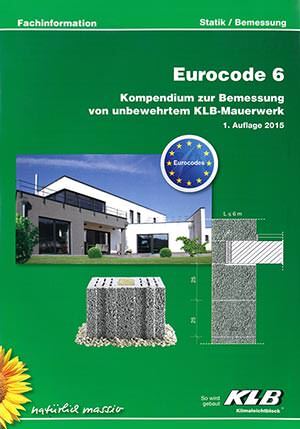 KLB-Broschüre „Eurocode 6 - Kompendium zur Bemessung von unbewehrtem KLB-Mauerwerk“