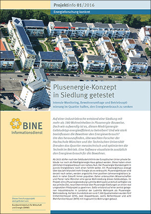 BINE-Projektinfo „Plusenergie-Konzept in Siedlungen getestet“ (01/2016)