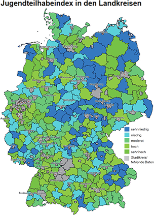 Jugendteilhabeindex in den Landkreisen