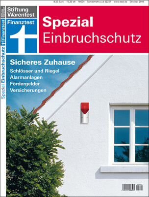 Finanztest Spezial „Einbruchschutz“ der Stiftung Warentest