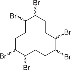 Strukturformel von Hexabromcyclododecan