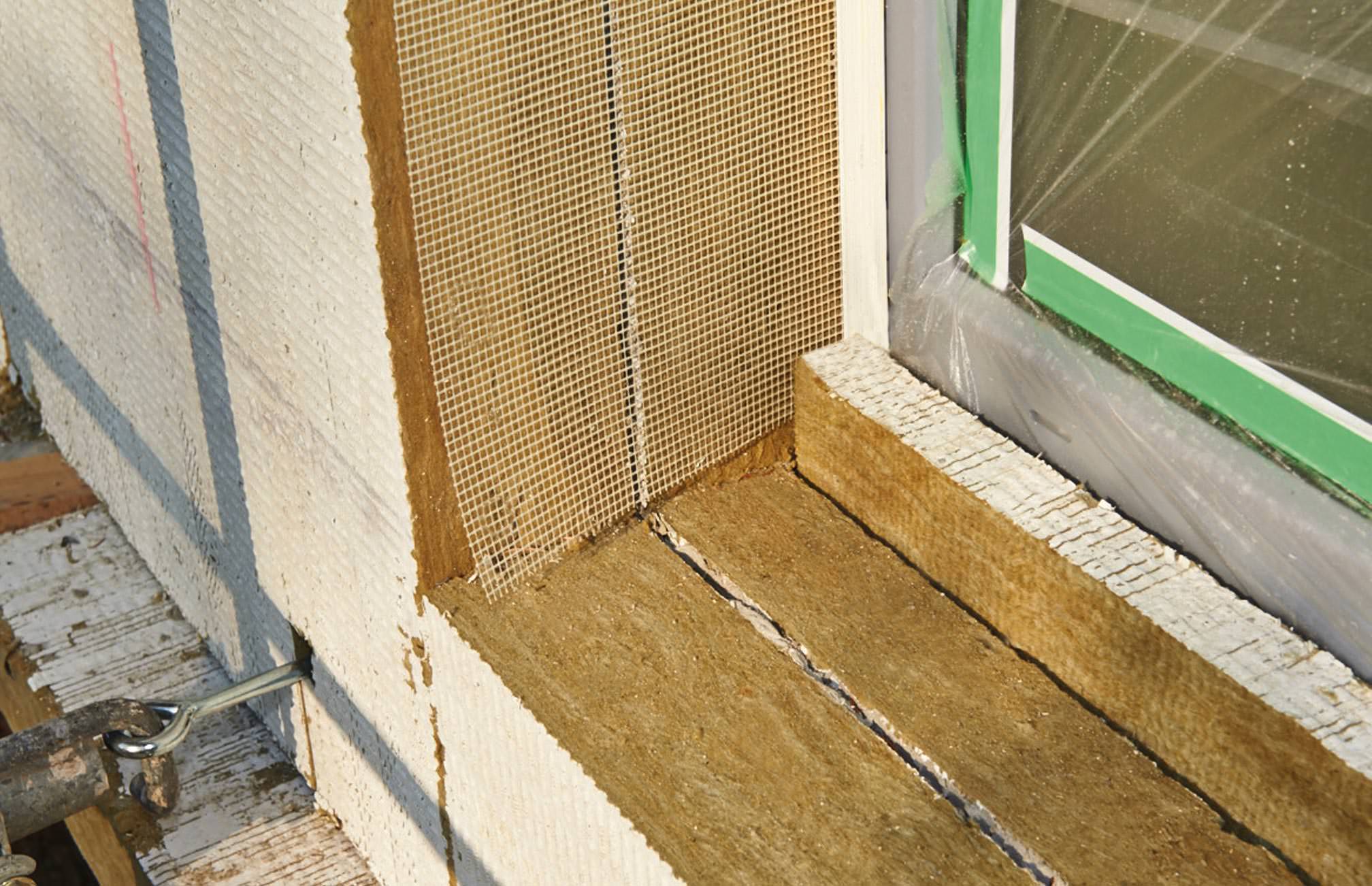 Fassadendämmung Steinwolle WDVS ROCKWOOL als Muster 18 x 9 cm 