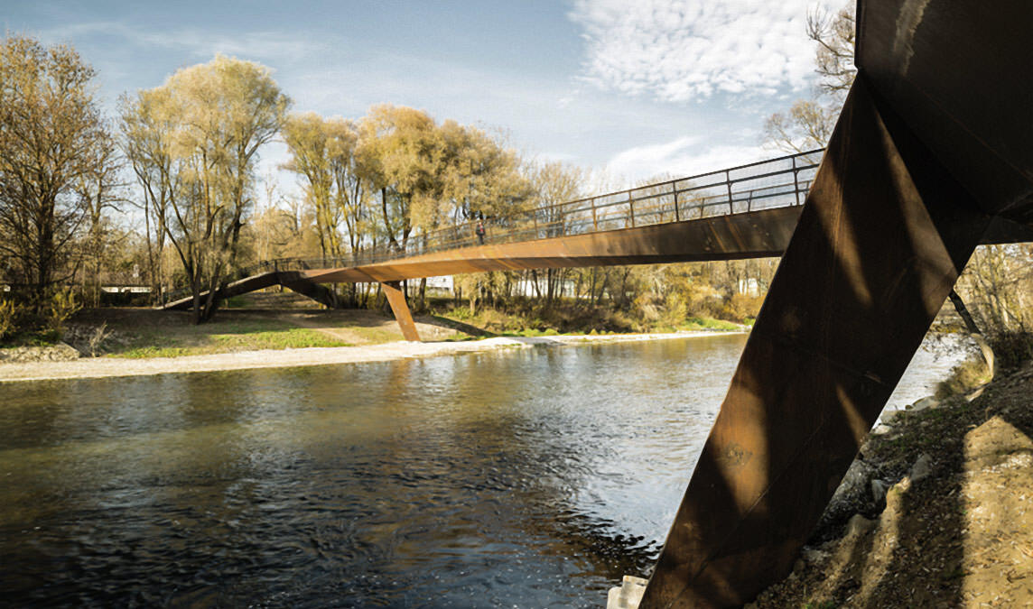  Isarsteg Nord – Fuß- und Radwegbrücke, Freising