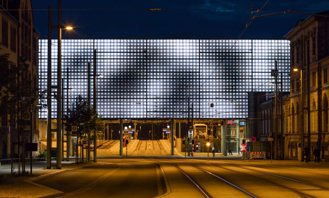 Swarm Study / IX (Bahnhof Chemnitz) - LichtvisionDesign GmbH - Random International (© Jan Bitter)