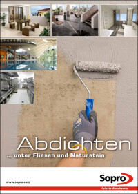 Neue Infobroschüre „Abdichten unter Fliesen und Naturstein“ von Sopro