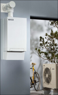 Nach Software-Update mehr Förderung für die Gas-Hybrid-Wärmepumpe Rotex HPU hybrid