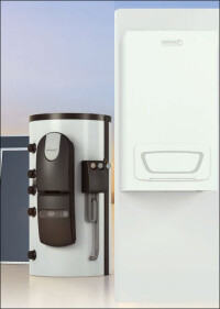 Brötjes Vorschlag für eine abgestimmte Brennwert-Solar-Hybrid-Heizung