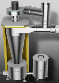 Cyclojekt: Zwei-Verfahren-Partikelabscheider à la Kutzner + Weber für Anlagen über 50 kW