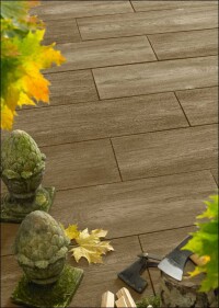 Bradstone LogPlank: Neue Betonplatten in Holzdielenoptik à la KANN