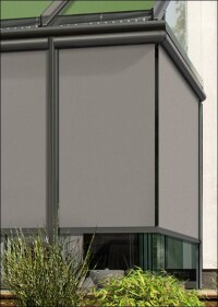 Senkrechtmarkisen für Ganzglasecken à Warema