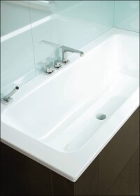 Puro Set Wide: Kaldeweis erste Wanne zum Baden und Duschen mit Mittelablauf