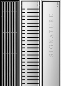 Linea, Piano und Signature - die neuen Design-Roste für ACOs Edelstahl-Duschrinnen