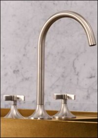 Vaia: Neue Armaturen von Dornbracht mit Hyperboloid als Basis und in Dark Platinum matt