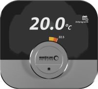 Smarter Raumregler mit Drehregler und ergänzender App-Steuerung à la Brötje