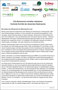 Gasbranche engagiert sich für schnellere Reduktion von CO₂-Emissionen (Dekarbonisierung)