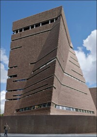 Erweiterung der Tate Modern von Herzog & de Meuron als perforierte Backsteinhaut
