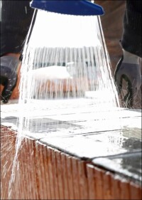 Mörtelpads und gefüllte Ziegelsteine in Engelsbrand im Einsatz