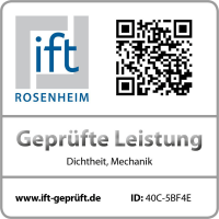 „ift-geprüft“: Echtheitsnachweis für im ift Rosenheim geprüfte Produkte