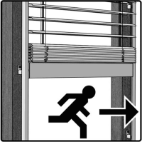 Spezielle Raffstorekonstruktion von Flexalum für den zweiten Rettungsweg