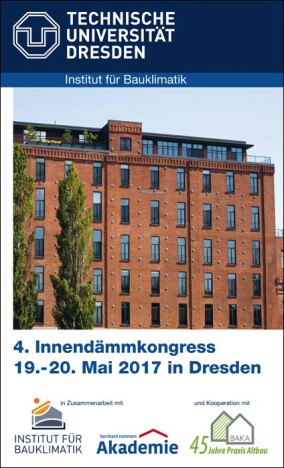 4. Internationaler Innendämmkongress in Dresden am 19. und 20. Mai 2017