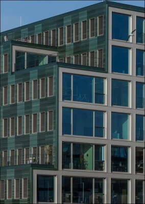 Siebengeschossige Holz-Hybridbauweise trifft beim Münsteraner H7 auf gebrannte Erde