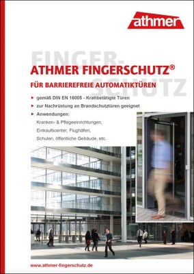 12 Seiten zum Athmer Fingerschutz für barrierefreie Automatiktüren