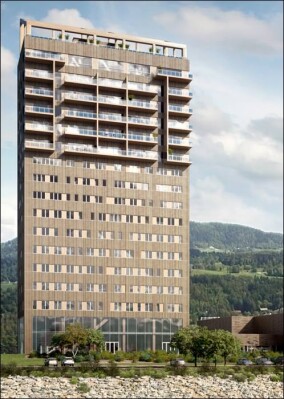Mjøsa Tower: (Vorerst) höchstes Holzgebäude der Welt soll im März 2019 fertig sein