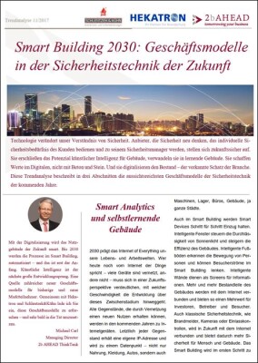 Trendstudie „Smart Building 2030: Geschäftsmodelle in der Sicherheitstechnik der Zukunft“