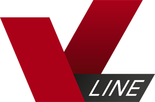 „V-line“-Logo Luft/Wasser-Wärmepumpen