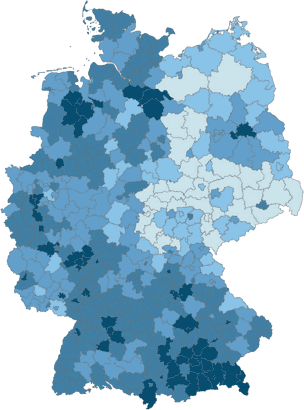 regionale Preisentwicklung 2016 von Ein- und Zweifamilienhäuser