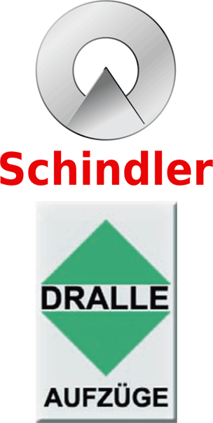 Logos von Schindler und Dralle Aufzüge