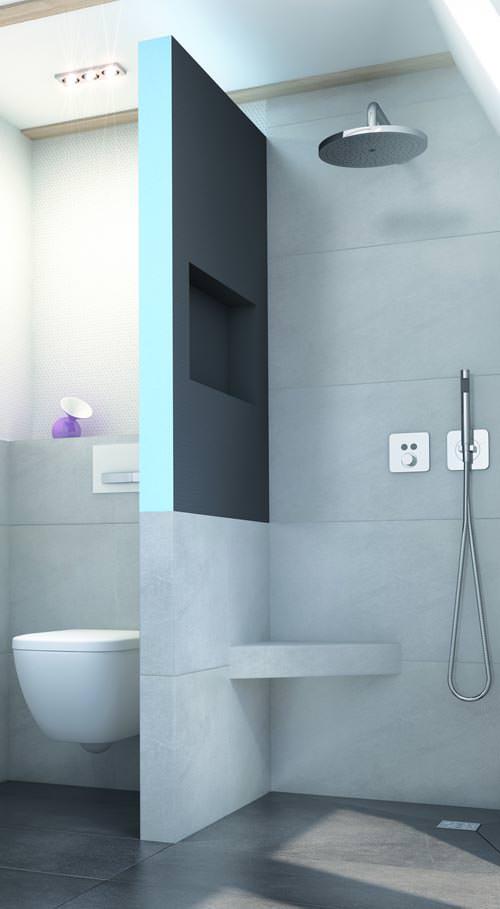 Wedi Sanwell: Wandelement mit integrierter Nische für Badezimmer und
