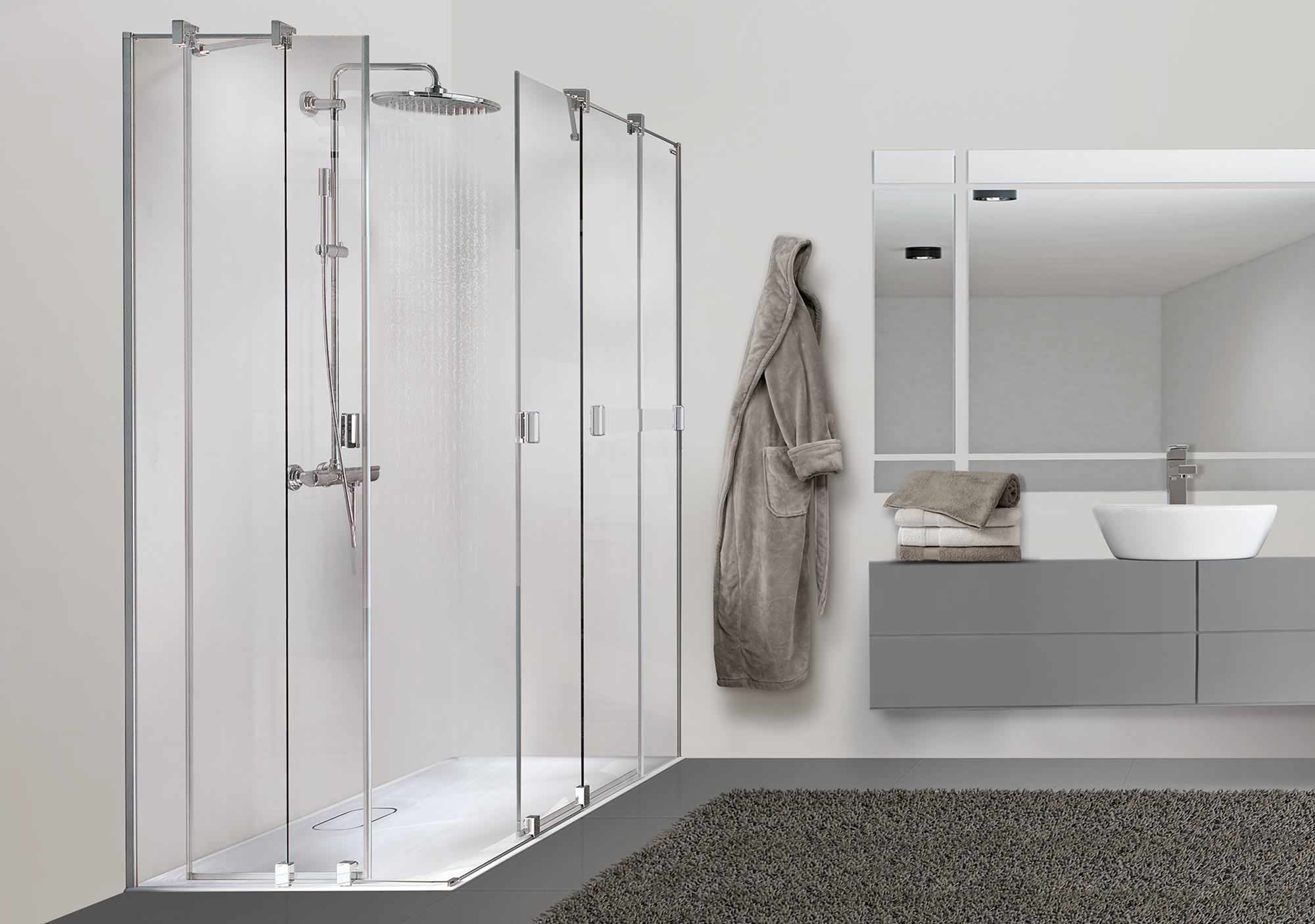 Pulsar: Neue rahmenlose Duschwandserie von Duscholux