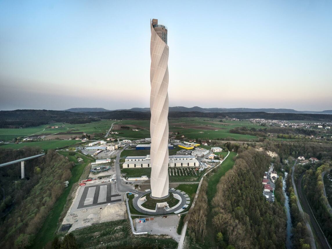 ThyssenKrupp Testturm in Rottweil von Werner Sobek und JAHN Architects (Foto © Rainer Viertlböck, Gauting)