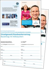 Neues Bauvertragsrecht, neue Vertragsmuster für Bauverträge von ZDB sowie Haus & Grund