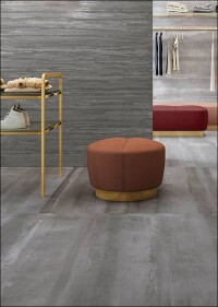 Mit Overlay interpretiert Ceramiche Refin Beton großformatig auf künstlerische Art