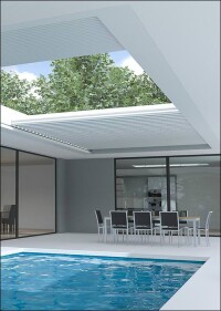 Aero Skye: großformatiges Cabriodach für Flachdächer neu von Renson