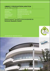 Weitere IBU-Umwelt-Produktdeklaration (EPD) für Schöck Isokörbe