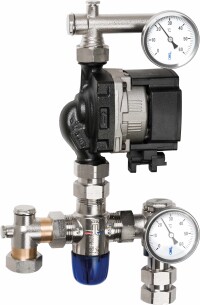 Beimischstationen für Fußbodenheizungen, wenn Niedertemperatur-Verteilnetz fehlt