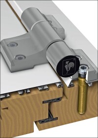 Neue Türbandbefestigung für Holz-<wbr />Alu&shy;mi&shy;ni&shy;um-<wbr />Kon&shy;struk&shy;tio&shy;nen von Dr. Hahn