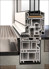 Barrierefreie Bodenschwelle für Vekas Profilsystem Softline 82 MD mit zwei Dichtungsebenen