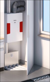 Wohnungslüftung à la Helios auf einer Installationsfläche von 0,2 m²