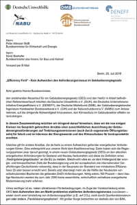 „Efficiency First“: Verbändebündnis warnt vorm Aufweichen energetischer Anforderungen