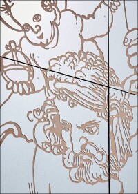 Kunstwerk à la Rockpanel für eine Schulfassade