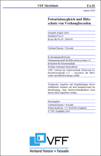 VFF-Merkblatt FA.01 „Potentialausgleich und Blitzschutz bei Vorhangfassaden“ überarbeitet